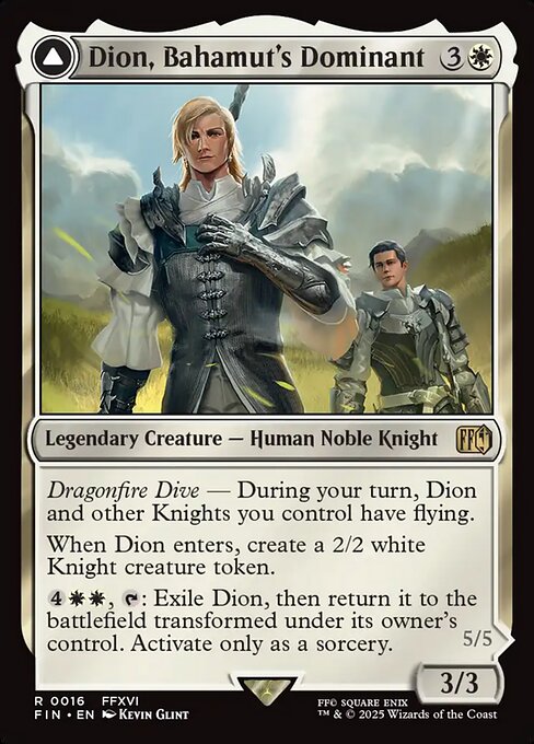 Dion, Bahamut’s Dominant // Bahamut, Warden of Light