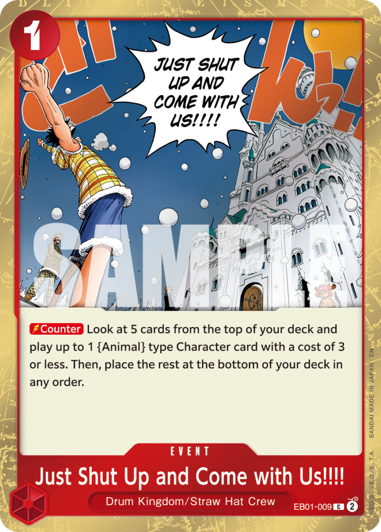 Just Shut Up and Come with Us!!!! – EB01-009 (Alt Art P1)