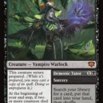 Emeritus of Woe // Demonic Tutor — Secrets of Strixhaven Promos